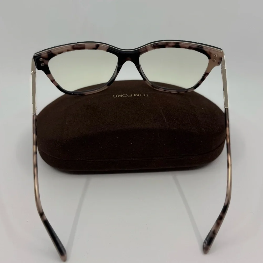 Tom Ford Black Square Cat eye Frame, Blue Blockers Computer Lenses New in Box!